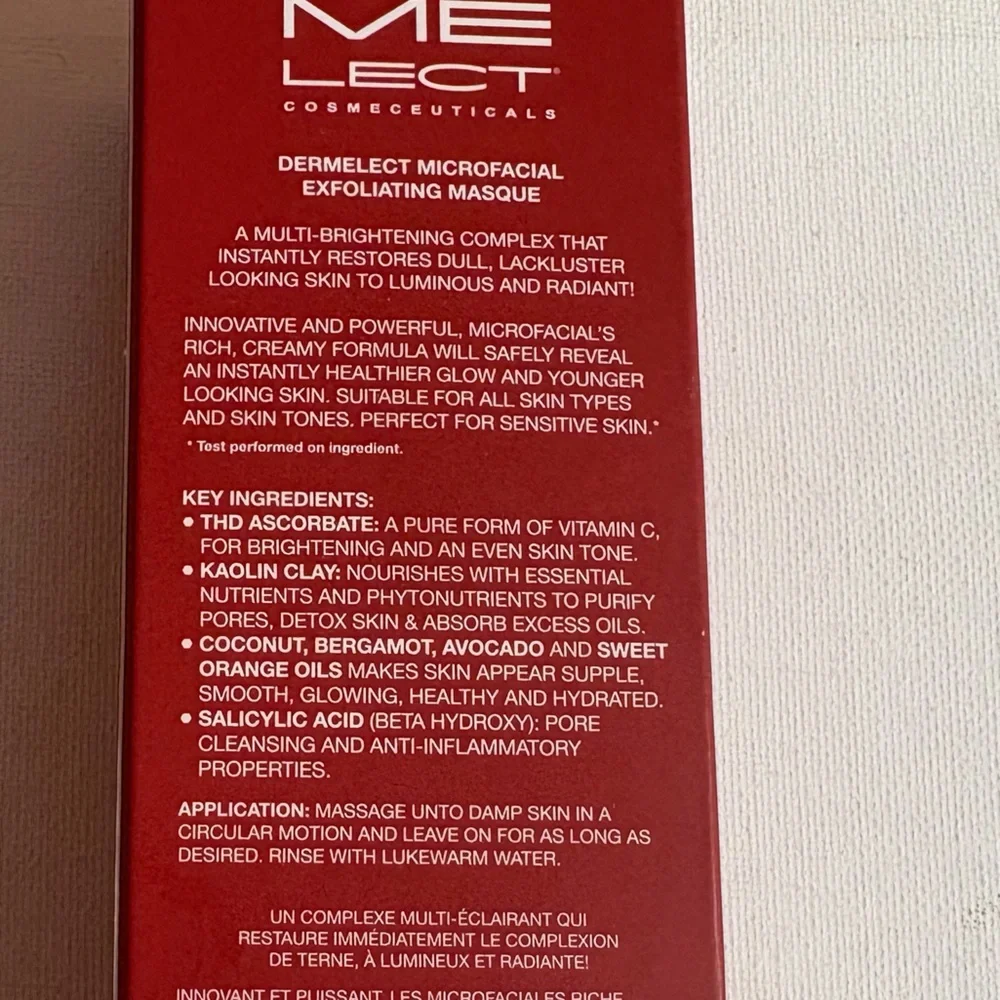 Dermelect Masque Mask Microfacial Exfoliating 2.7 oz, New in Box, All Skin Types